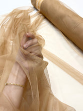 Tulle Elastic Nude Inchis - 1.5 m Latime